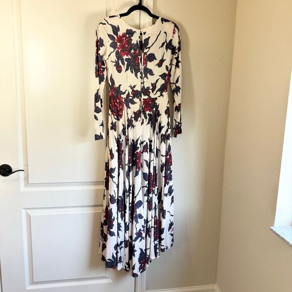 Free People First Kiss Maxi Dress Blue Red White Boho Size XS - Picture 4 of 10